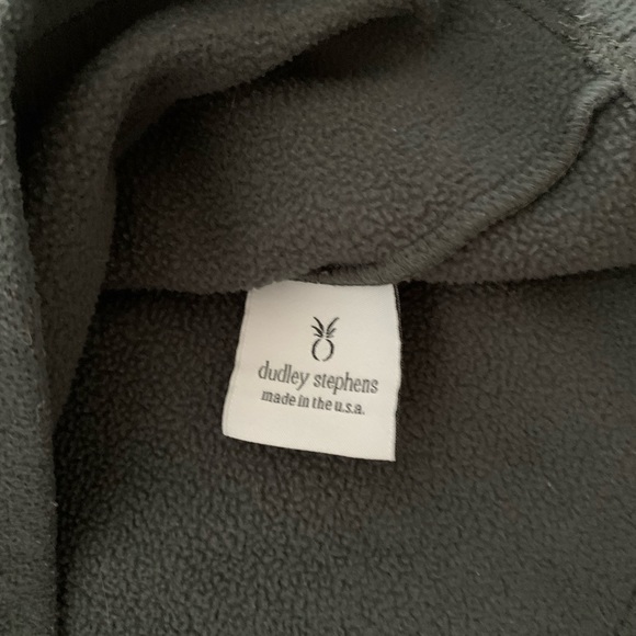 Dudley Stephens green point charcoal gray medium fleece top - Picture 3 of 4